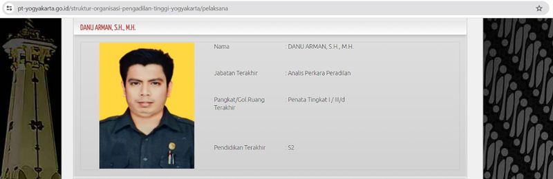 Tangkapan layar situs PT Yogyakarta