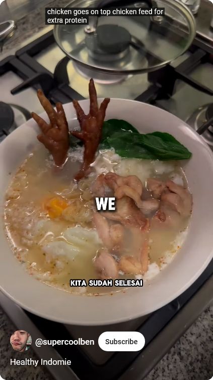 YouTuber bikin Indomie versi 'sehat'