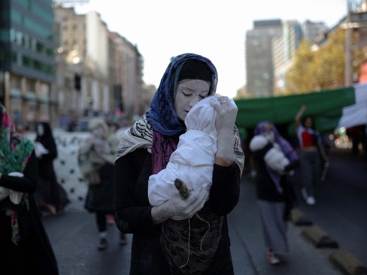 Aksi Simpati Warga Chili untuk Penderitaan Warga Gaza