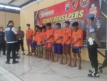 10 Anggota Gangster Selatan Misterius Sidoarjo Ditangkap