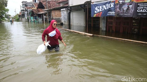 Kondisi banjir di Kudus.