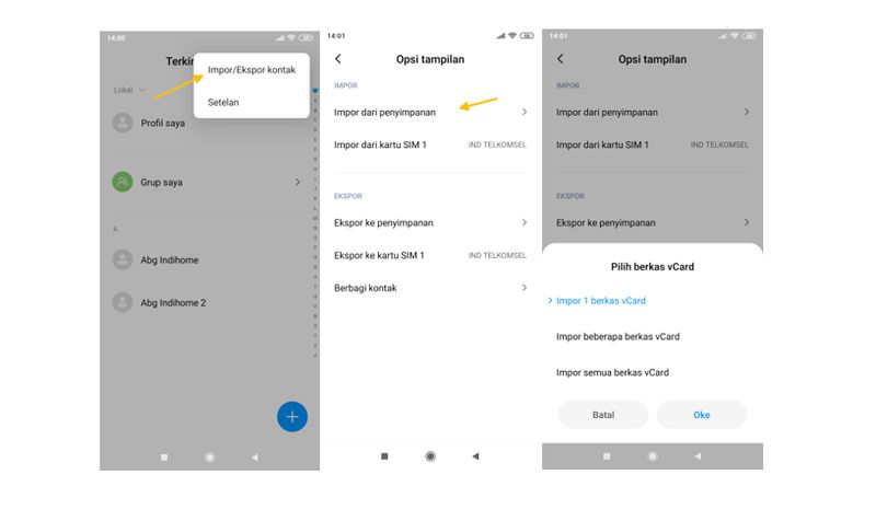 Cara memindahkan kontak ke HP baru lewat bluetooth.