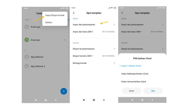 Cara memindahkan kontak ke HP baru melalui kartu SD