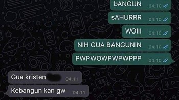 Yah kan lupa, temannya beda agama. Foto: Instagram/receh.id