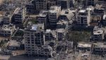 Foto Udara Gedung-gedung Hancur Akibat Serangan Israel di Gaza