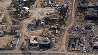 Gedung-gedung, rumah, bangunan bersejarah, masjid hancur dalam serangan brutal Israel ke Gaza.