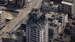 Foto Udara Gedung-gedung Hancur Akibat Serangan Israel di Gaza