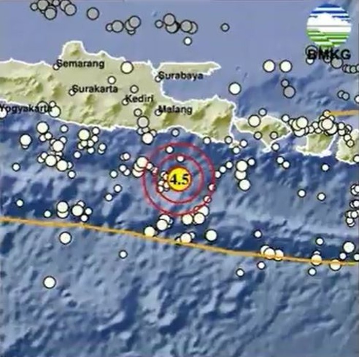 Gempa Jember M 4,5