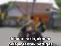 Viral Pelajar di Lombok Timur Tabrak Polisi lalu Kabur Saat Razia