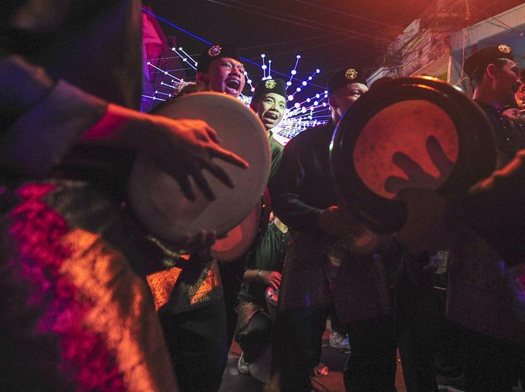 Keseruan Festival Arakan Sahur di Jambi