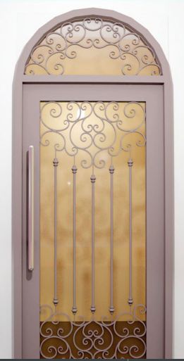 pintu besi minimalis model tunggal.