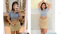 Pada Juli 2023, Kiky menunjukkan transformasi berat badannya. Ia mampu turun 3 kilogram (kg) dalam 14 hari. Foto: Instagram kikysaputrii