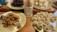Tersedia menu kudapan manis Turki yang cocok jadi menu takjil. Mulai dari baklava, kunafa, sütlaç, kabak tatlısı, hingga kacang-kacangan. Foto: detikcom/Riska Fitria