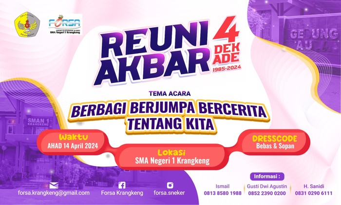 Reuni Akbar 4 Dekade SMA Negeri 1 Krangkeng di Kabupaten Indramayu