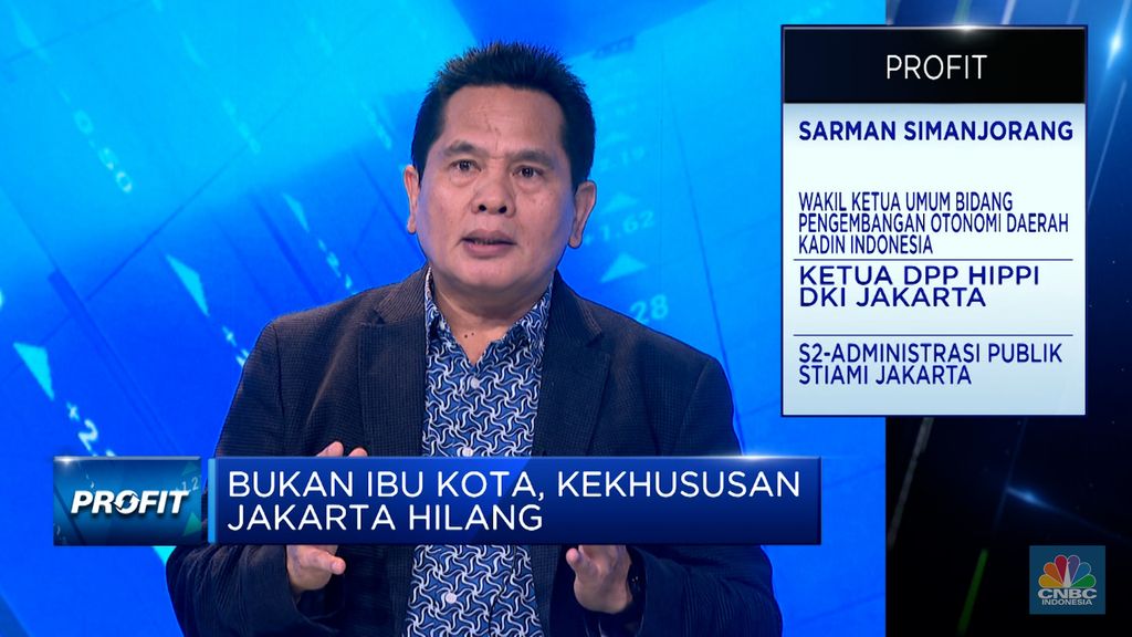 Wakil Ketua Umum Bidang Pengembangan Ekonomi Daerah KADIN Indonesia, Sarman SImanjorang. (CNBC Indonesia)