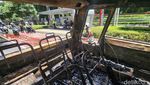 Penampakan Kondisi Mobil yang Terbakar di Sudirman