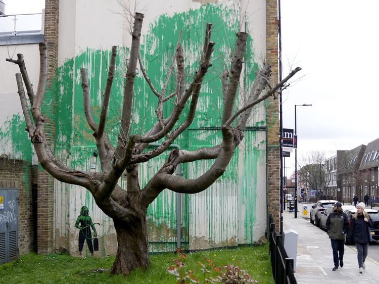 Potret Mural Terbaru Banksy di London