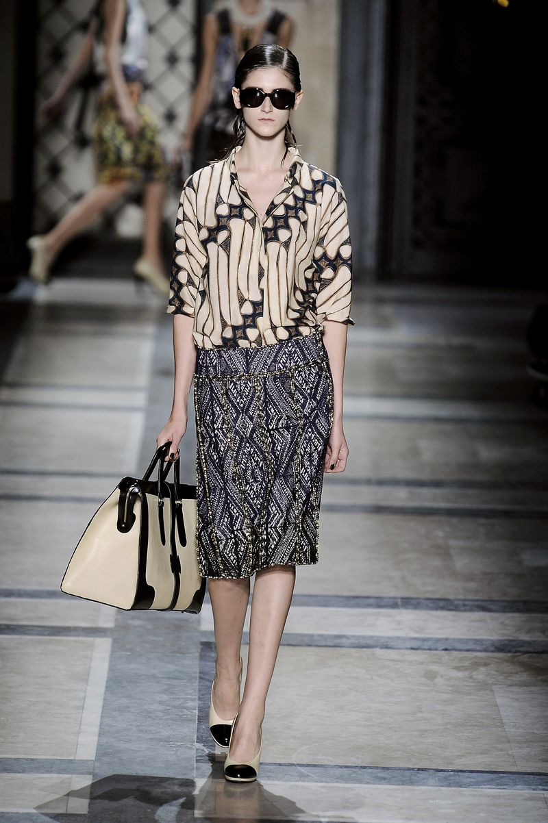 PARIS - OCTOBER 04:  (UK OUT)  A model walks the runway during the Dries Van Noten Ready To Wear show as part of the Paris Womenswear Fashion Week Spring/Summer 2010 at 7 Place Vendome on October 4, 2009 in Paris, France.  (Photo by Nathalie Lagneau/Catwalking/Getty Images)