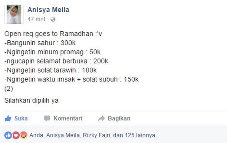 Buat kaum jomblo, boleh dicoba nih langganan jasa bangunin sahur berikut ini. Dijamin, nggak bakal lagi kesiangan sahur.