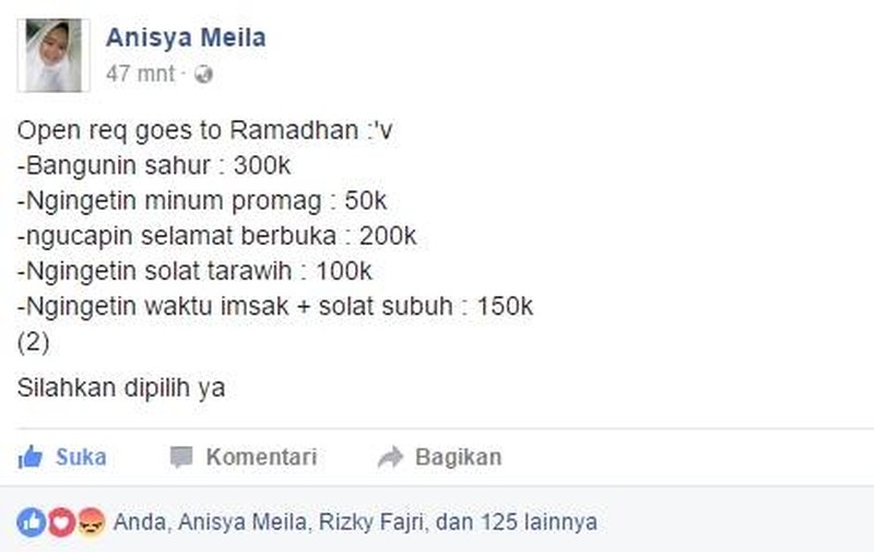Buat kaum jomblo, boleh dicoba nih langganan jasa bangunin sahur berikut ini. Dijamin, nggak bakal lagi kesiangan sahur.