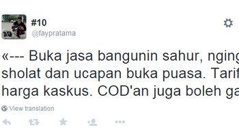 Tarifnya bisa dinego lah. Foto: X/Faypratama