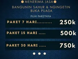 Jasa Bangunin Sahurnya Kakak, Kali Aja Butuh