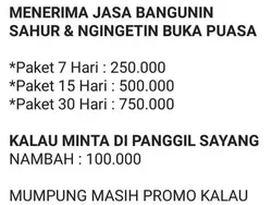 Jasa Bangunin Sahurnya Kakak, Kali Aja Butuh