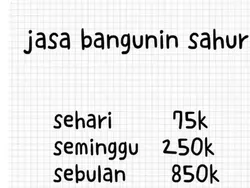 Jasa Bangunin Sahurnya Kakak, Kali Aja Butuh