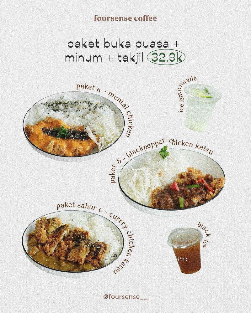 paket hemat di Foursense Coffee