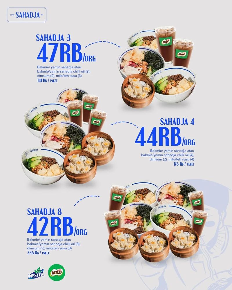 paket hemat di Depot Mie Sahadja