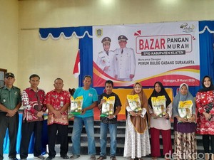 Stabilkan Harga Pangan Pokok, Pemkab Klaten Gelar Bazar Pasar Murah