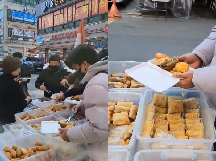penjual takjil di Korea Selatan