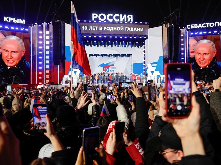 Putin Hadiri Konser Kemenangan Pemilu dan Peringatan Aneksasi Krimea