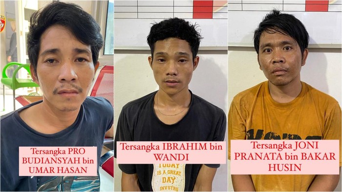 Tampang 3 residivis maling diciduk usai tabrak lukai polisi.