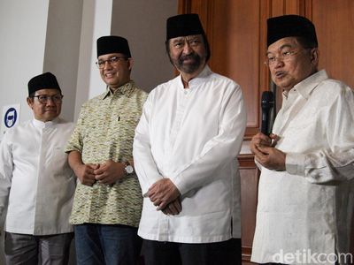 Anies-Cak Imin-Paloh Bukber di Rumah JK Jelang Pengumuman KPU