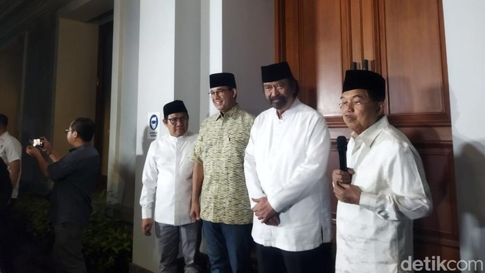 Anies, Cak Imin, Surya Paloh dan JK