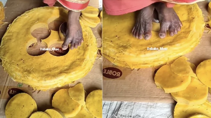Duh! Adonan Roti Renyah di India Ini Diinjak Kaki Telanjang
