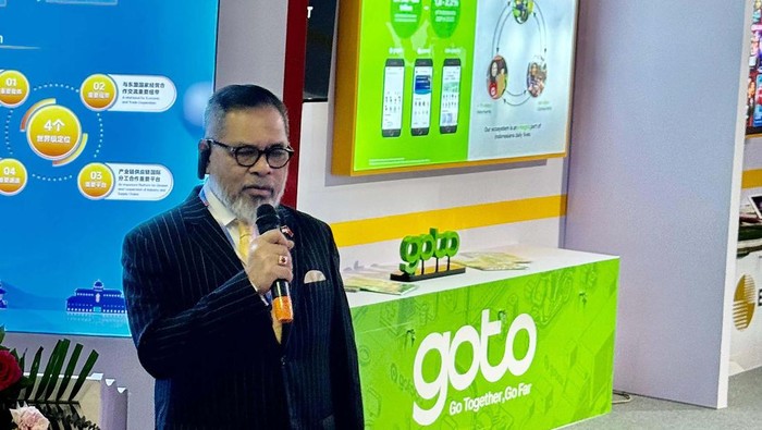 GoTo Hadir di Pameran Perdagangan di Fujian, Tiongkok Grup GoTo hadir pada Indonesia Pavilion di Fuzhou, Provinsi Fujian, Tiongkok. Grup GoTo menunjukkan berbagai inovasi teknologi dan dampak sosial ekonominya.