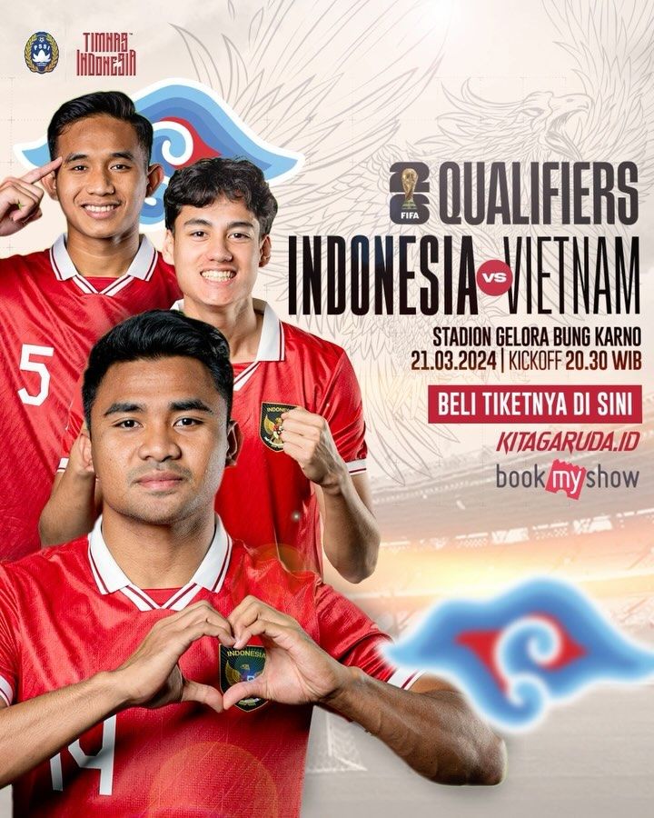 Jadwal Timnas Indonesia vs Vietnam Kualifikasi Piala Dunia 2026