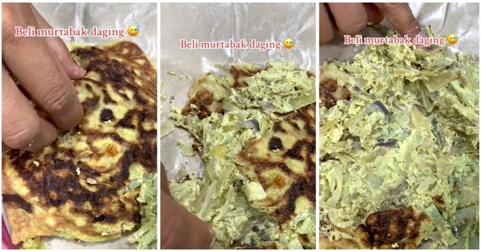 Zonk! Pesan Martabak Daging, Pembeli Ini Hanya Terima Isian Begini
