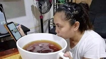 The real teh gentong yang sebenarnya. Foto: Instagram/meme.wkwk