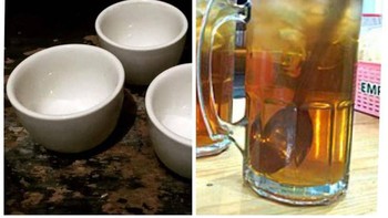 Kurang afdol kalau minumnya nggak segelas gentong. Foto: Instagram/memecomic.id