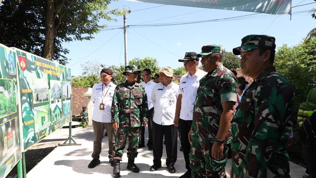 Penutupan TMMD Sengkuyung Tahap I di Sambirejo, Kapanewon Prambanan, Kabupaten Sleman, Rabu (20/3/2024).