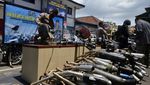 Ratusan Knalpot Brong Dimusnahkan di Lampung