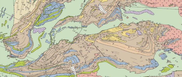 Peta geologi Sabuk Barberton Greenstone di Afrika Selatan