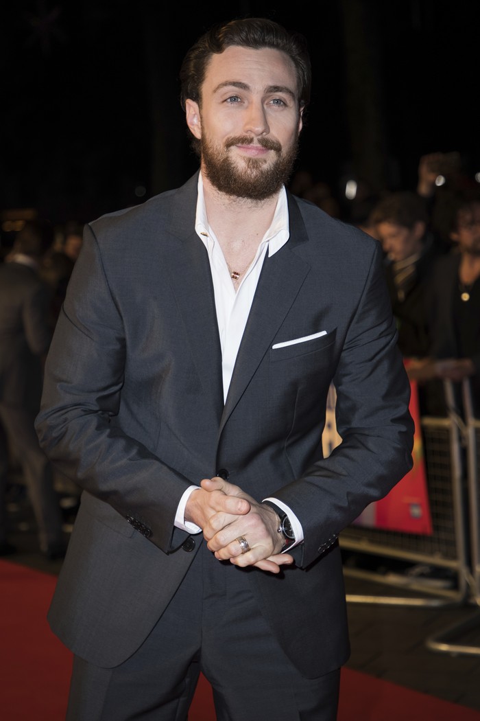 Aaron Taylor-Johnson Aaron Taylor-Johnson poses for photographers upon arrival at the premiere of the film Outlaw King showing as part of the BFI London Film Festival in London, Wednesday, Oct. 17, 2018. (Photo by Vianney Le Caer/Invision/AP)
