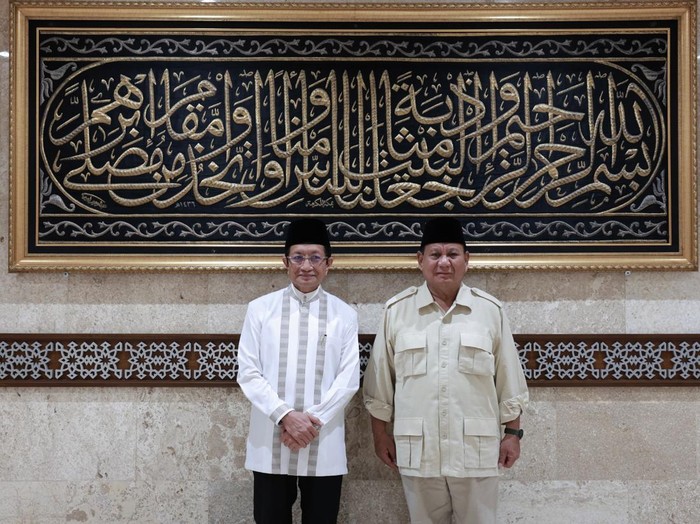 Imam Besar Masjid Istiqlal Nasaruddin Umar dan Prabowo Subianto.