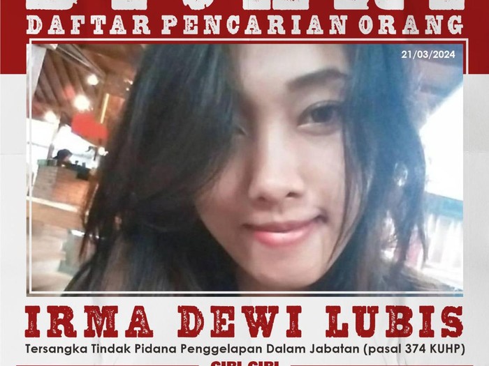 Irma Dewi Lubis (31) masuk dalam DPO Polres Bantul. Foto diunggah pada Kamis (21/3/2024).