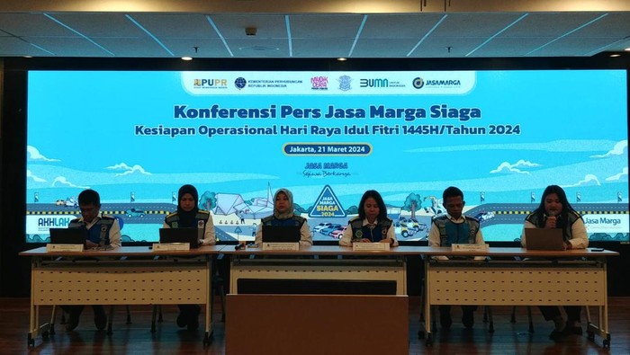 Konferensi pers Jasa Marga jelang mudik Lebaran 2024 (Kurniawan/detikcom)