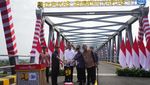 Momen Jokowi Resmikan Duplikasi Jembatan Kapuas di Pontianak